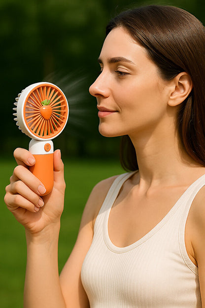 Turbo Üflemeli Meyveli Mini Fan - Sessiz Masa ve El Vantilatörü
