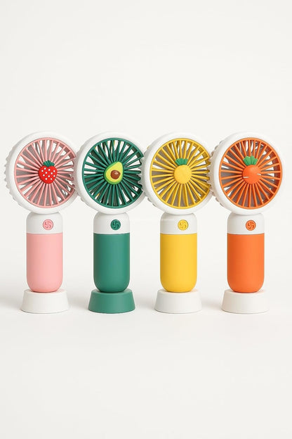 Turbo Üflemeli Meyveli Mini Fan - Sessiz Masa ve El Vantilatörü